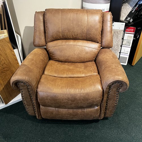 Cream leather armchair